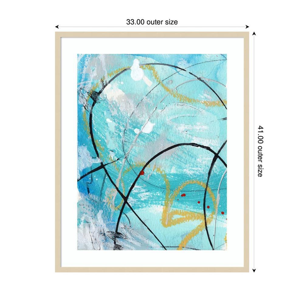 Sunlit Spectrum I 21"x25" Svelte Natural Framed Abstract Print