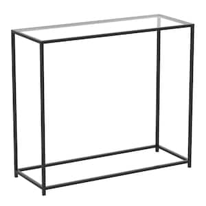 Safdie and Co. 31 in. Glass Rectangle Glass Console Table