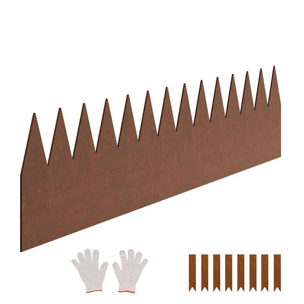 Steel Landscape Edging 6 Packs 40 x 6 x 1.57 in., Weatherproof & Rust-Resistant Bendable for Brown Garden Heavy Duty