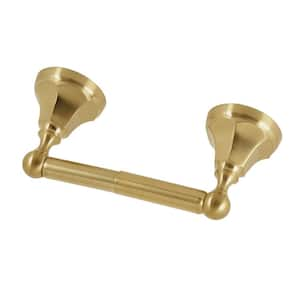 Metropolitan Wall Mount Toilet Paper Holder in Brushed Brass