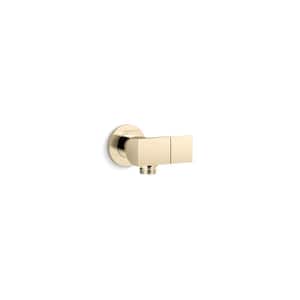 Exhale Wall-Mount Handshower Holder With Supply Elbow And Check Valve in Vibrant French Gold