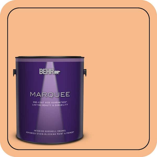 BEHR MARQUEE 1 gal. #260C-3 Fresh Peaches Eggshell Enamel Interior Paint & Primer