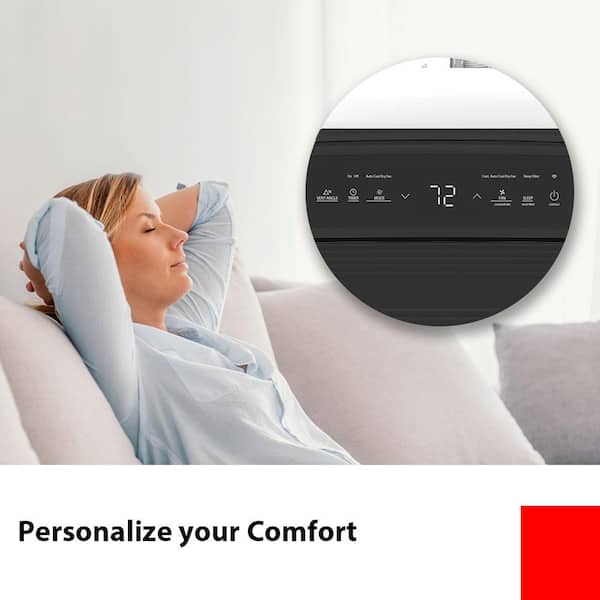 Toshiba - 10,000 (DOE) BTU 115-Volt Smart Wi-Fi Portable Air Conditioner up to 450 sq. ft. Cools and Dehumidifies