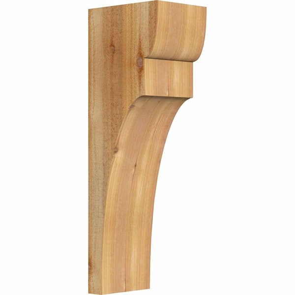Ekena Millwork 6 in. x 8 in. x 24 in. Western Red Cedar Yorktown Rough Sawn Corbel