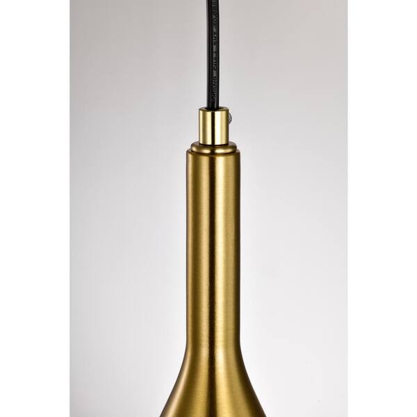 Edvivi Carson 1-Light Gold Metal Cone Hanging Kitchen Edvivi Carson 1-Light Gold Metal Cone Hanging Kitchen