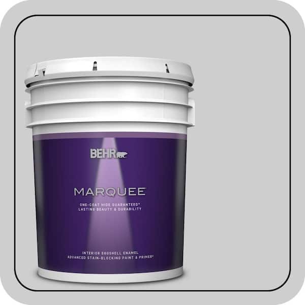 BEHR MARQUEE 5 gal. #770E-2 Silver Screen color Eggshell Enamel Interior Paint & Primer