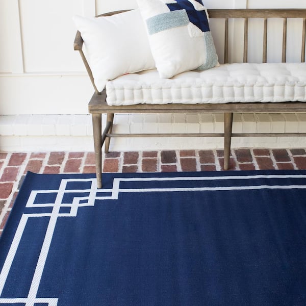 Lyra Dark Blue 5 ft. x 7 ft. Indoor/Outdoor Area Rug