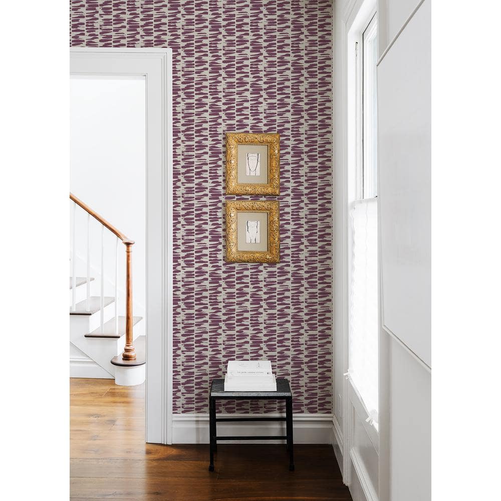 Purple and White Abstract Non-Pasted Washable Wallpaper