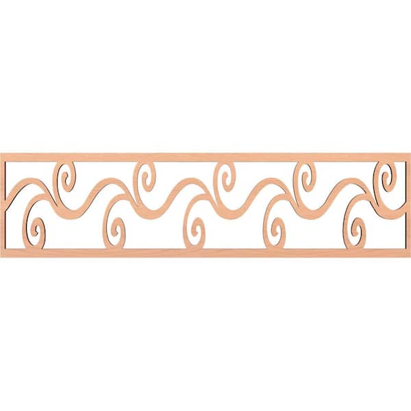 Ekena Millwork Tilden Fretwork 0.375 in. D x 47 in. W x 12 in. L Alder Wood Panel Moulding