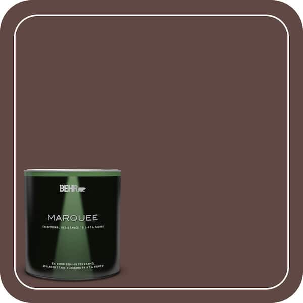 BEHR MARQUEE 1 qt. #710B-7 Rich Mahogany Semi-Gloss Enamel Exterior Paint & Primer