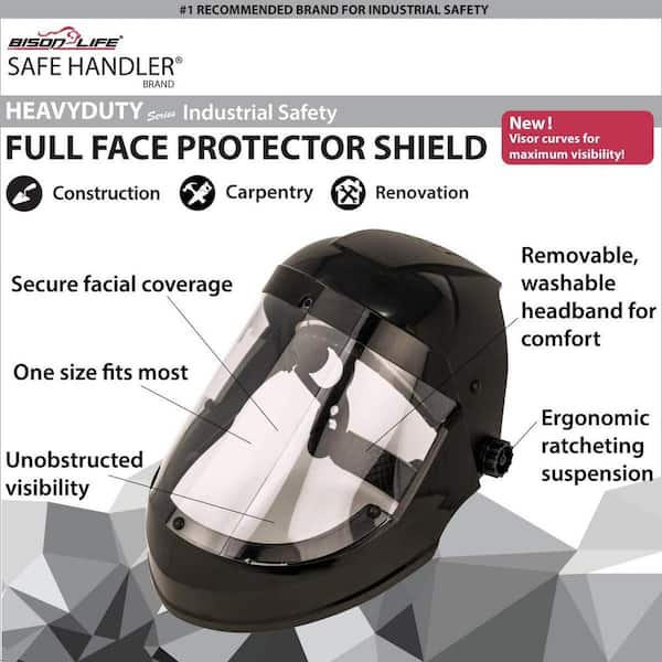 2 Safety Full Face Shield Reusable Washable Protection Cover Face Helmet US 