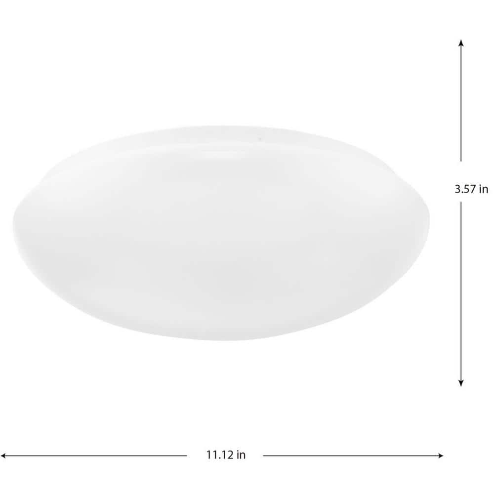 White Glass LED Flush Mount Ceiling Light