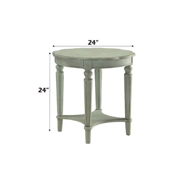 Acme Furniture Fordon Antique Green End Table 82912 - The Home Depot