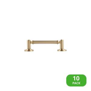 Minted 4 in. Center-to-Center Satin Brass Drawer Pull (10-Pack)