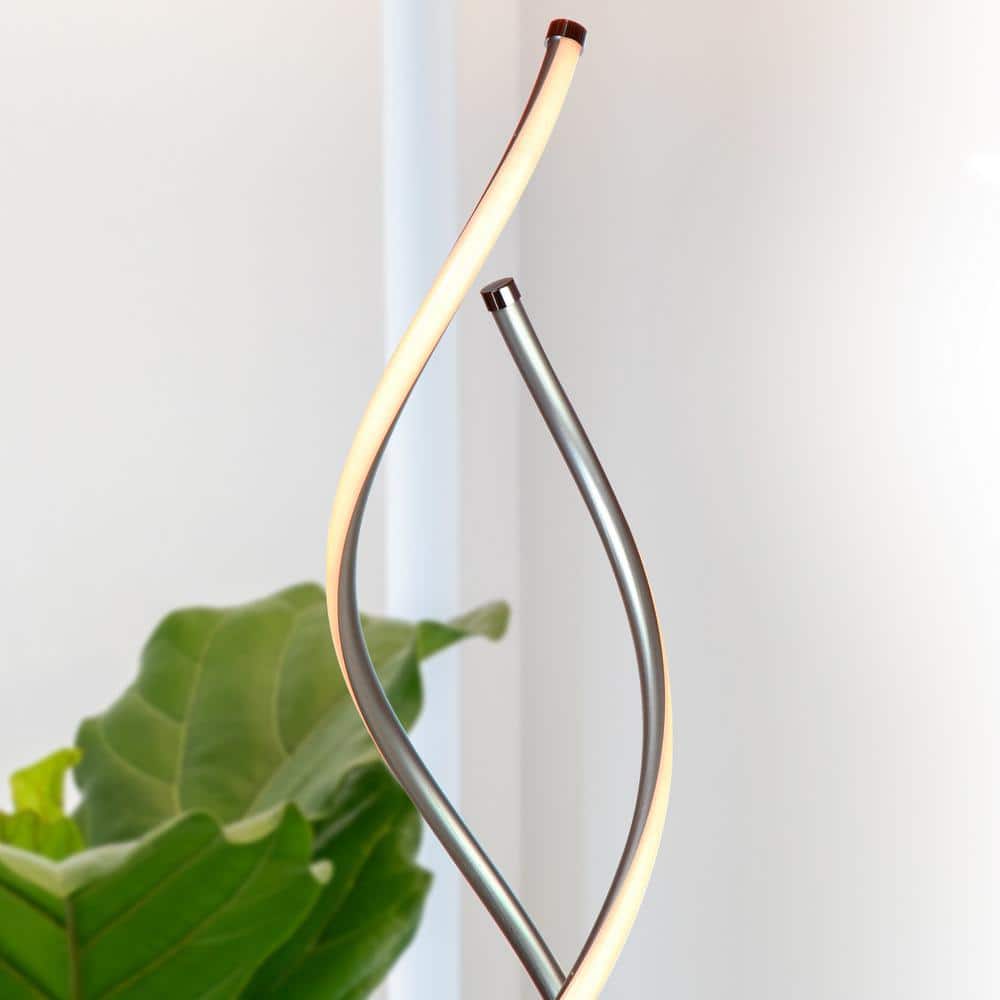 Embrace 60" Matte Nickel Industrial LED Floor Lamp
