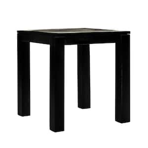 Parsons 20 in. Black Standard Square Mango Wood End Table