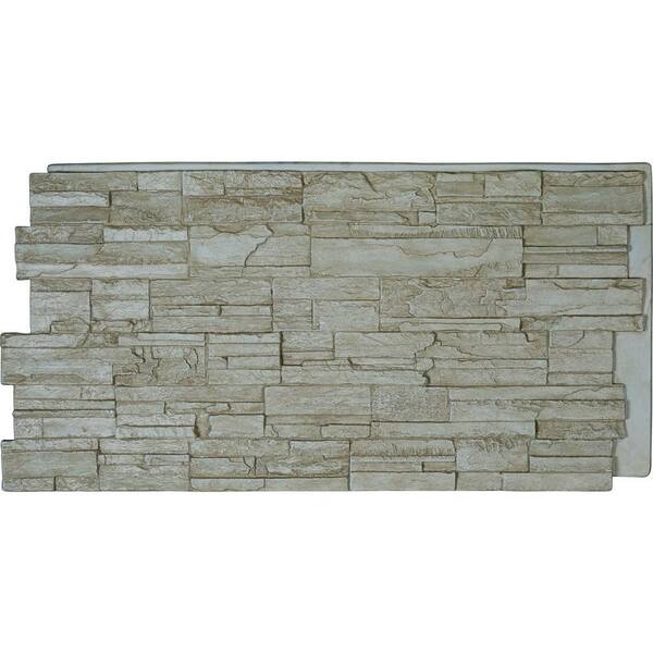 Ekena Millwork 48 5 8 In X 24 3 4 Cascade Stacked Stone Stonewall Faux Siding Panel Pnu24x48casd The Home Depot - Stone Wall Covering Home Depot