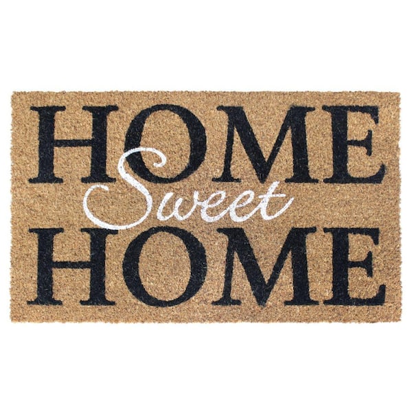 RugSmith White Home Sweet Home 18 in. x 30 in. Doormat DM5950 - The ...