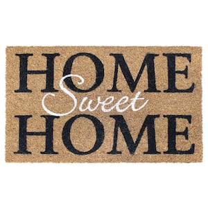 Mohawk Home Welcome-ish Natural 18 in. x 30 in. Faux Coir Doormat 755461 -  The Home Depot