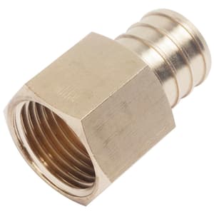 3/4 in. x 1/2 in. Lead Free Brass PEX Barb x FIP Adapter Fitting (25-Pack)