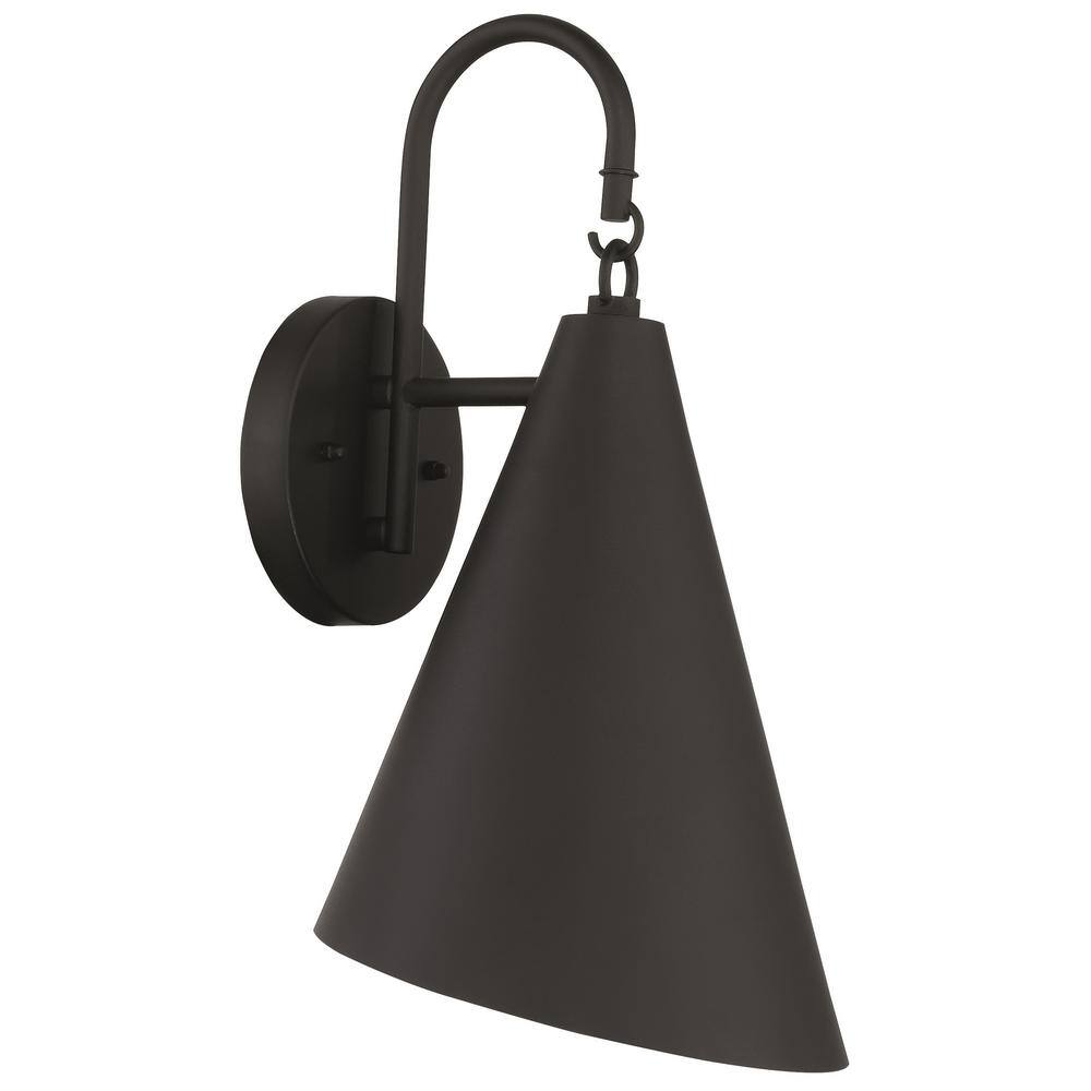 Sand Coal Black Dimmable Outdoor Wall Sconce