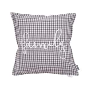 Brenner Plaid/Sherpa Pillow 18 in. x 18 in. Family
