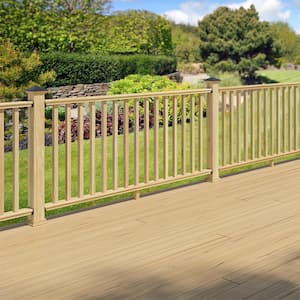 2 in. x 4 in. x 6 ft. Pressure-Treated Routed Hand Rail (4-Pack)