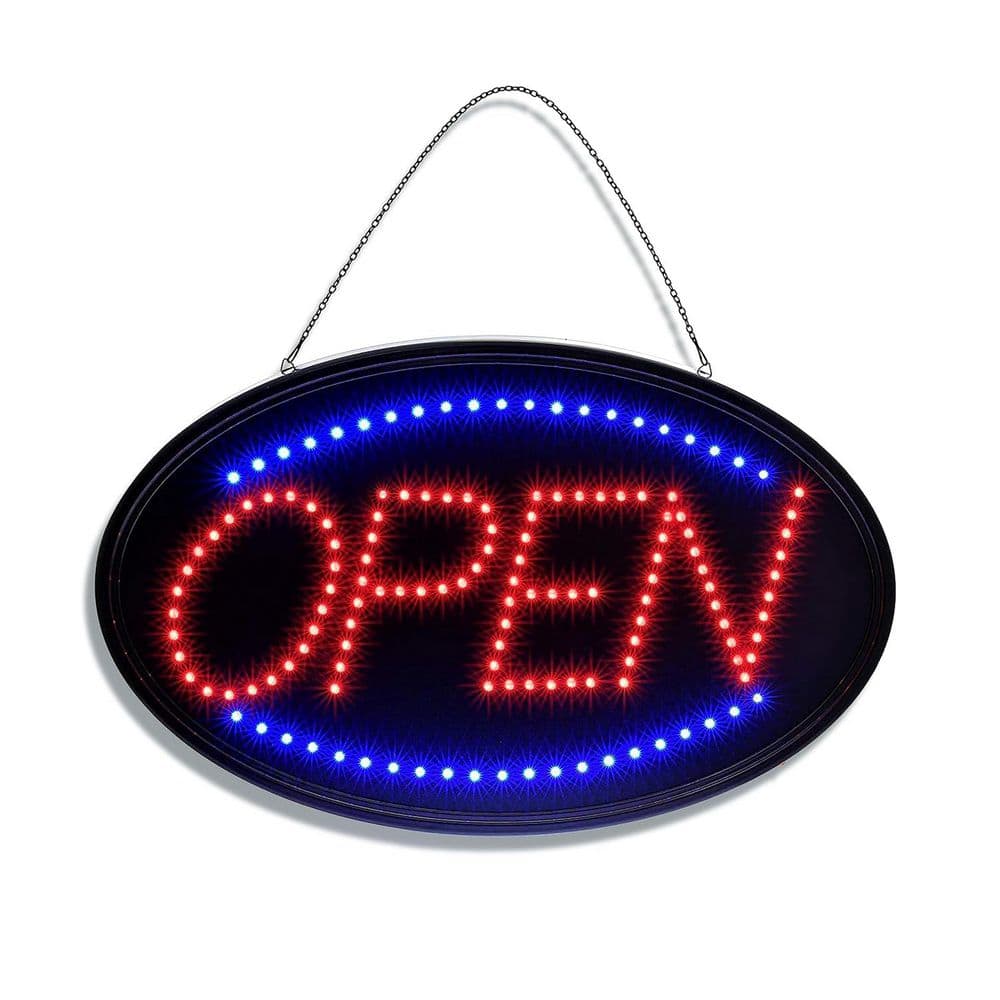 23 in. x 14 in. LED Oval Open Sign with Hanging Chain, Bright High Visibility price history on PriceWatchPro