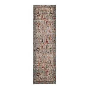 Serapi One-of-a-Kind Traditional Gray 2 ft. x 8 ft. Runner Hand Knotted Tribal Area Rug