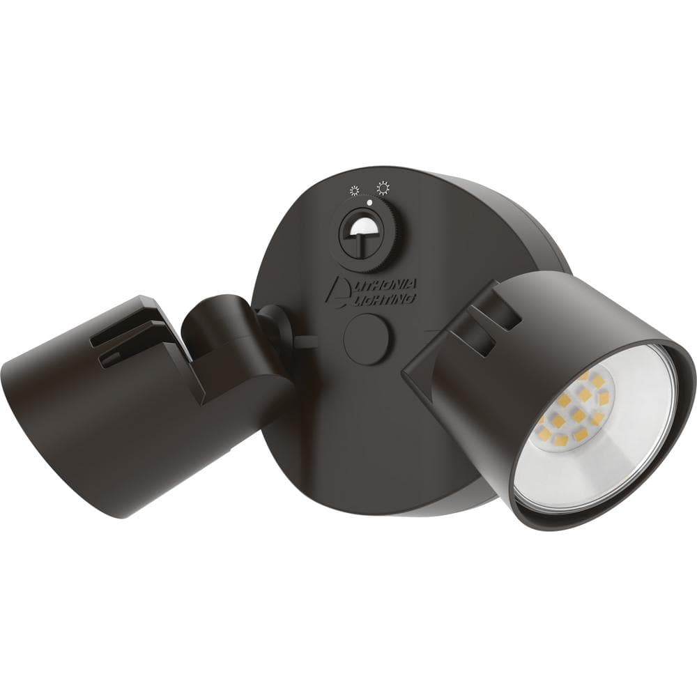 Bronze Dual Head LED Outdoor Security Flood Light
