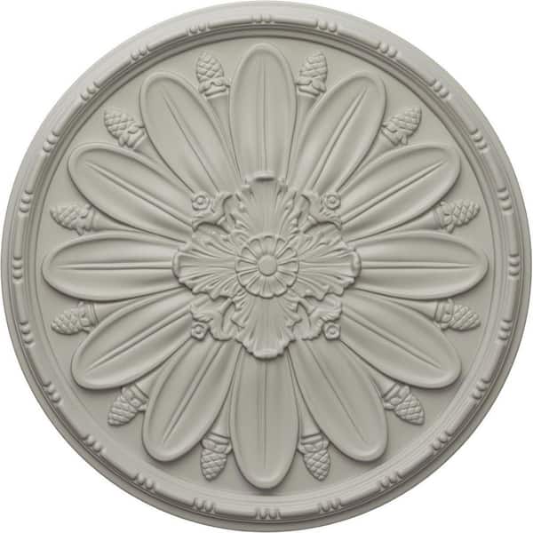 Ekena Millwork 29-7/8 in. x 1-3/8 in. Fairfax Urethane Ceiling, Pot of Cream