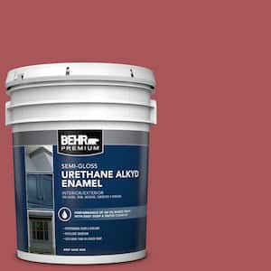 5 gal. #M150-6 Lingonberry Punch Urethane Alkyd Semi-Gloss Enamel Interior/Exterior Paint
