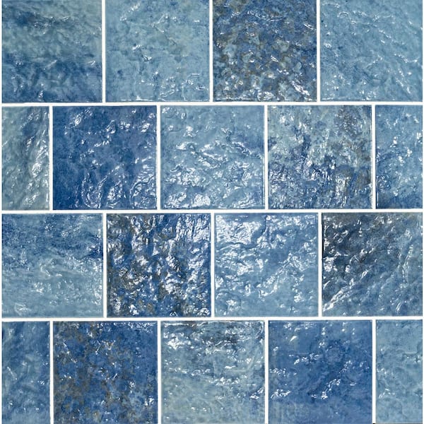 MSI Adelaide Azul 6 in. x 6 in. Glossy Porcelain Floor and Wall Tile (5.5 sq. ft./Case)