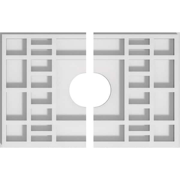 Ekena Millwork 1 in. x 10 in. x 6.625 in PVC Medallion Moulding