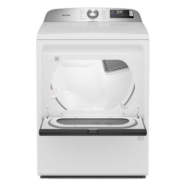 7.4 cu. ft. vented Top Load Electric Dryer in White with Extra Power