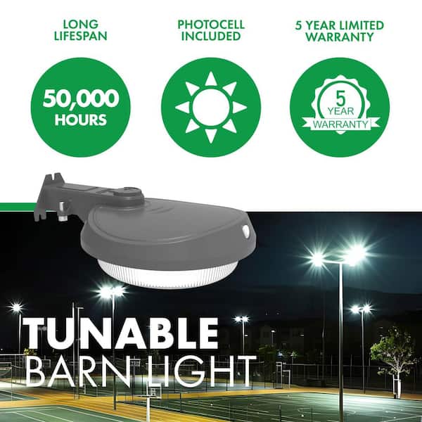 200-Watt Equivalent Integrated LED Bronze Dusk to Dawn Barn Light Wall Pack Light, 5000K