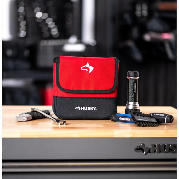 Husky Quick Release Work Tool Belt with Clip On Tool