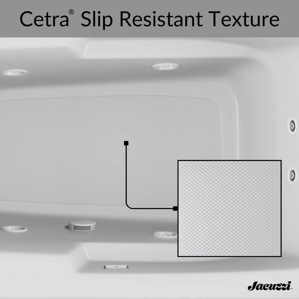Cetra 60" x 36" White Acrylic Alcove Whirlpool Bathtub