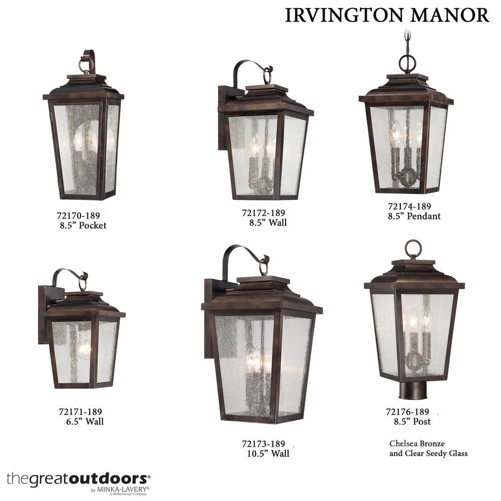 Chelesa Bronze 3-Light Outdoor Pendant with Clear Glass Shade