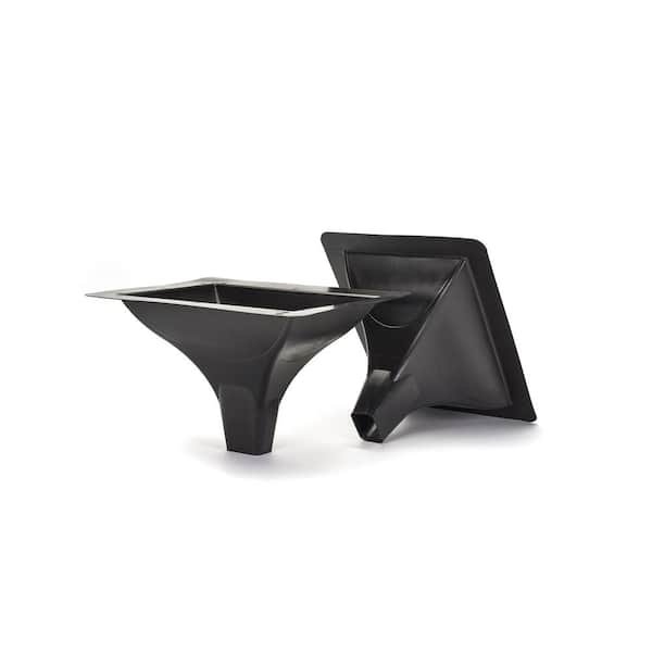 Trex RainEscape 16-in x 12-in Black Under Deck Ceiling Downspout