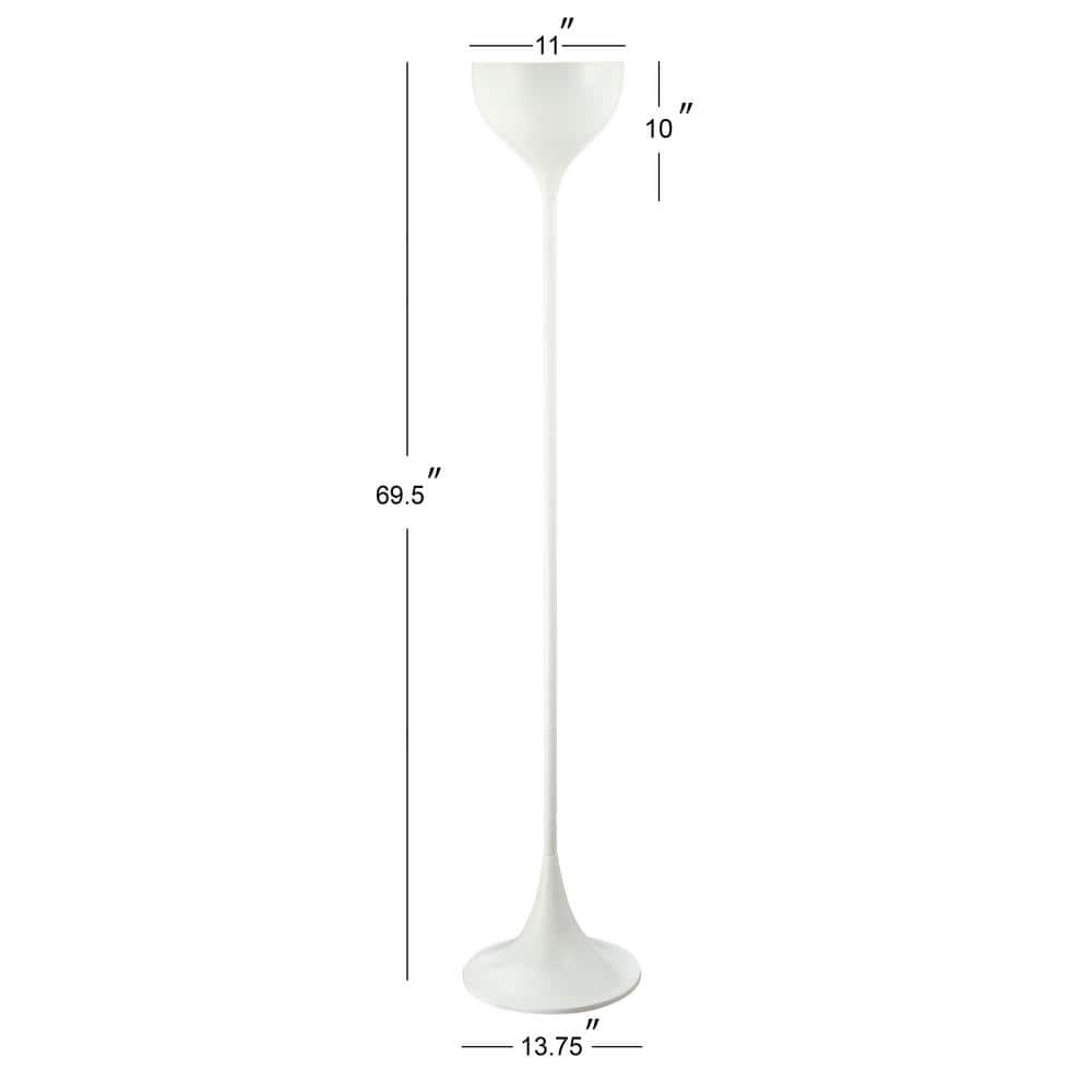 Joyce 69.5" White Metal LED Arc Floor Lamp