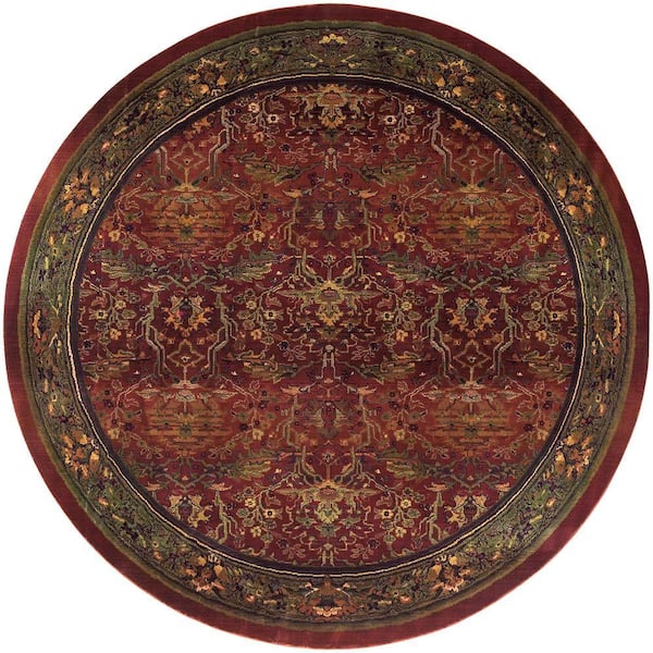 Home Decorators Collection Peace Brick 8 ft. x 8 ft. Round Area Rug