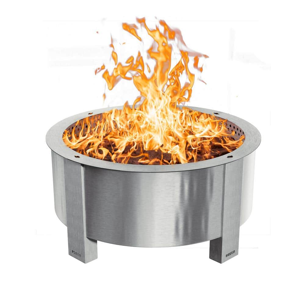 Breeo X Series 42 Smokeless Fire Pit In Stainless Steel BR-XL42SS-LD ...