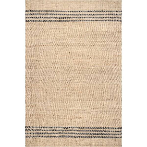 RUGS USA Meadow Natural 12 ft. X 14 ft. Striped Jute Area Rug