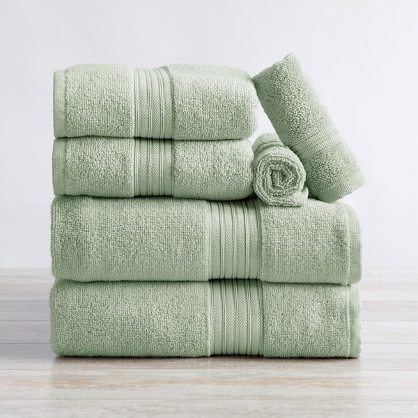 Seagreen Soft Cotton Classic 6 Piece Towel Set