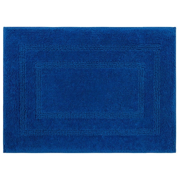 Mohawk Home Cotton Reversible Fiesta Cobalt 21 in. x 34 in. Blue Cotton Machine Washable Bath Mat