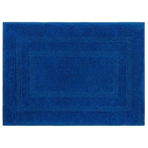 A1 Home Collections GOTS Certified Organic Cotton Feather Touch Quick Dry 900 GSM Bath Mat, 20X33 - Insignia Blue