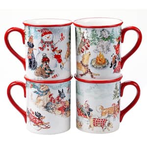 16 oz. Special Delivery Multicolored Earthenware Mugs (Set of 4)