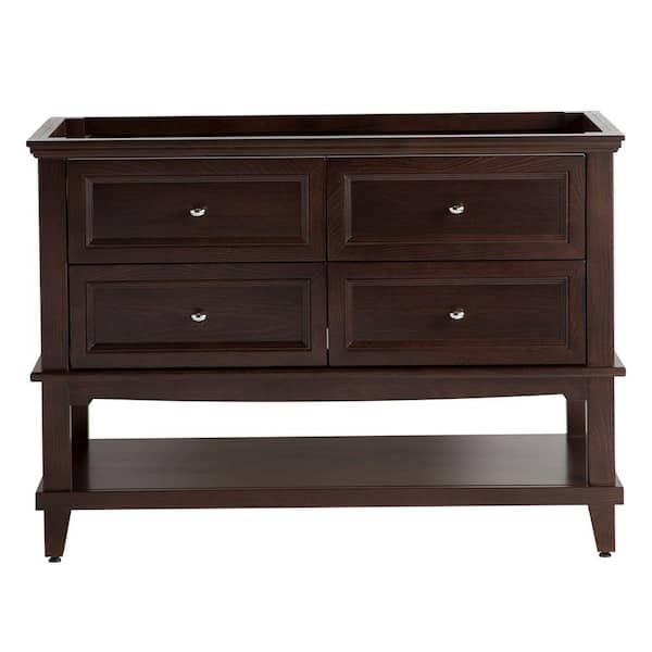 Home Decorators Collection Teasian 48 in. W x 22 in. D x 34 in. H Bath Vanity Cabinet without Top in Chocolate