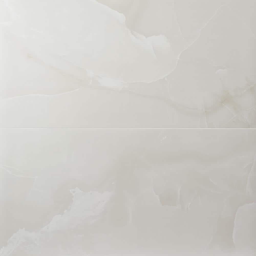 Enigma 24" x 48" Polished White Porcelain Floor and Wall Tile